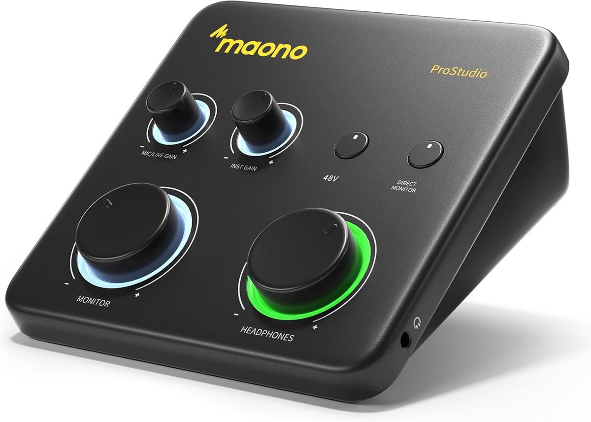 Audio-interface met XLR-ingang 24-bit/192kHz voor muziekproductie en streaming
