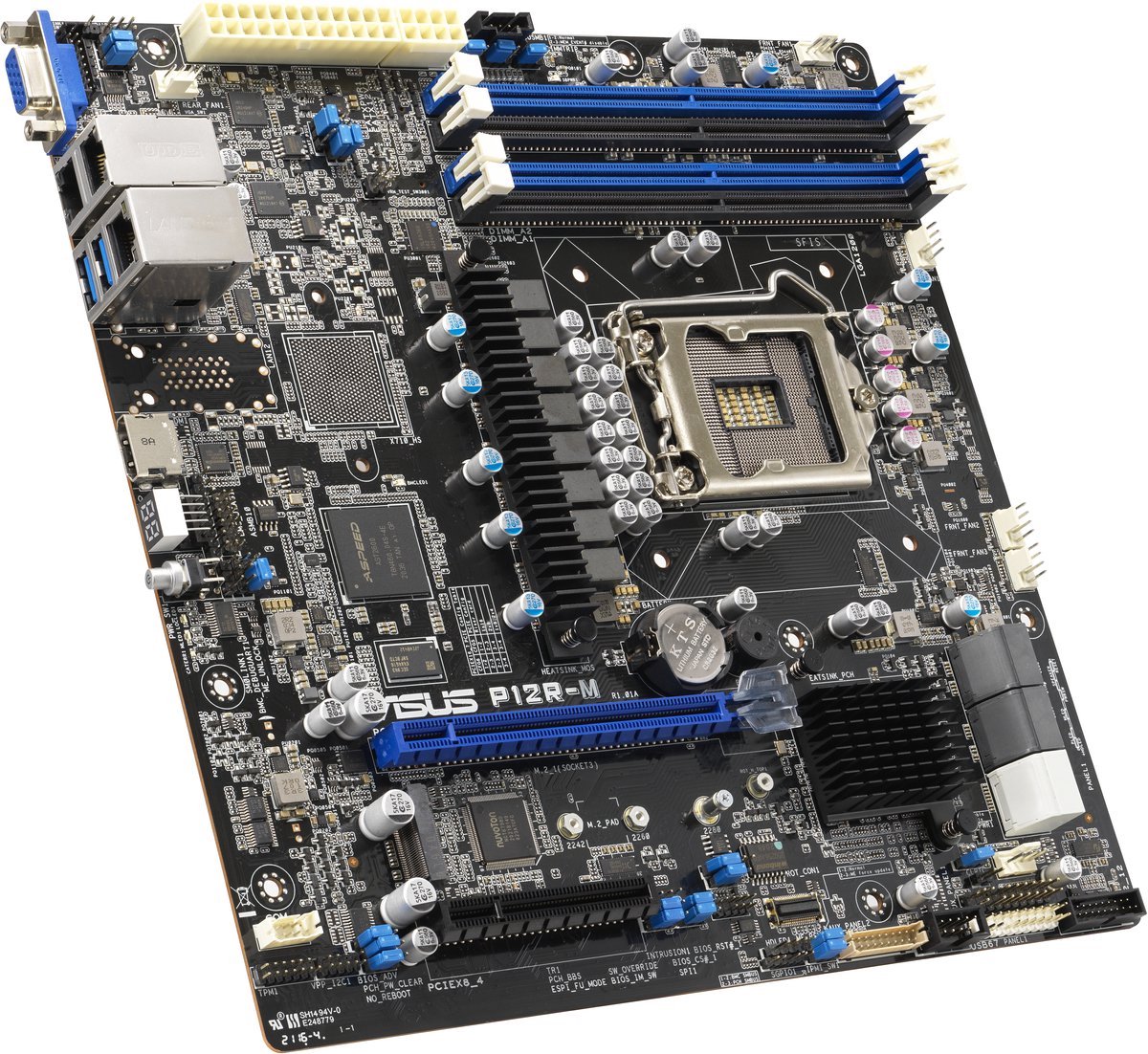 Asus P12R-M Moederbord - Intel C252 - Socket Lga 1200 - Micro Atx - Dual 1Gbe