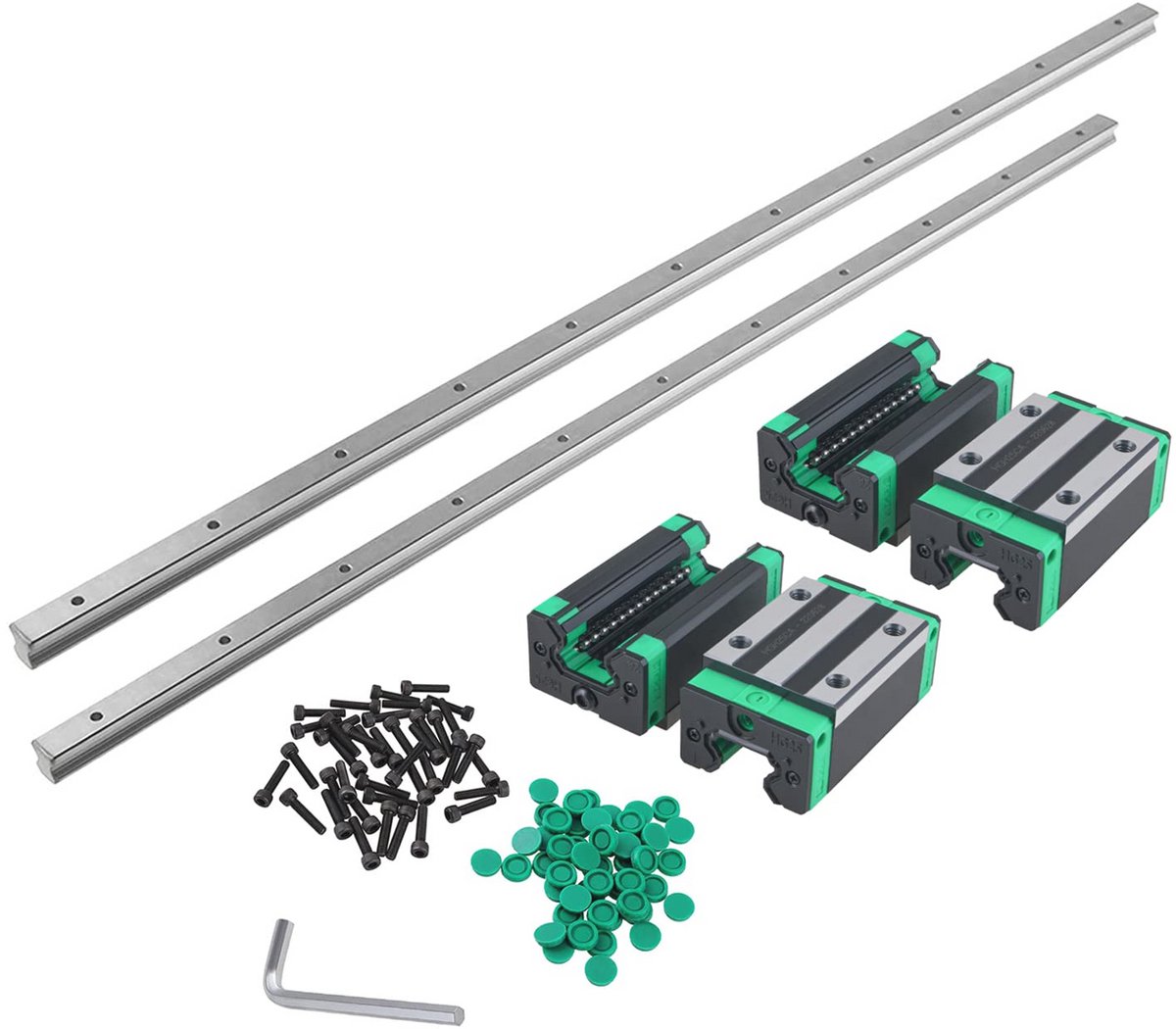 Lineaire geleidingsset HGR20 - 1800 mm met 4 HGH20CA lagers en M5 x 16 mm schroeven