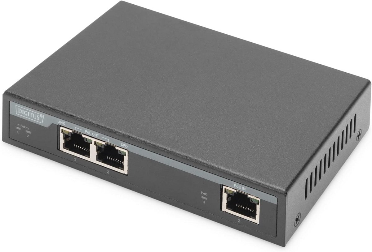 Gigabit PoE Extender 2-poorts voor Ethernet tot 100 meter