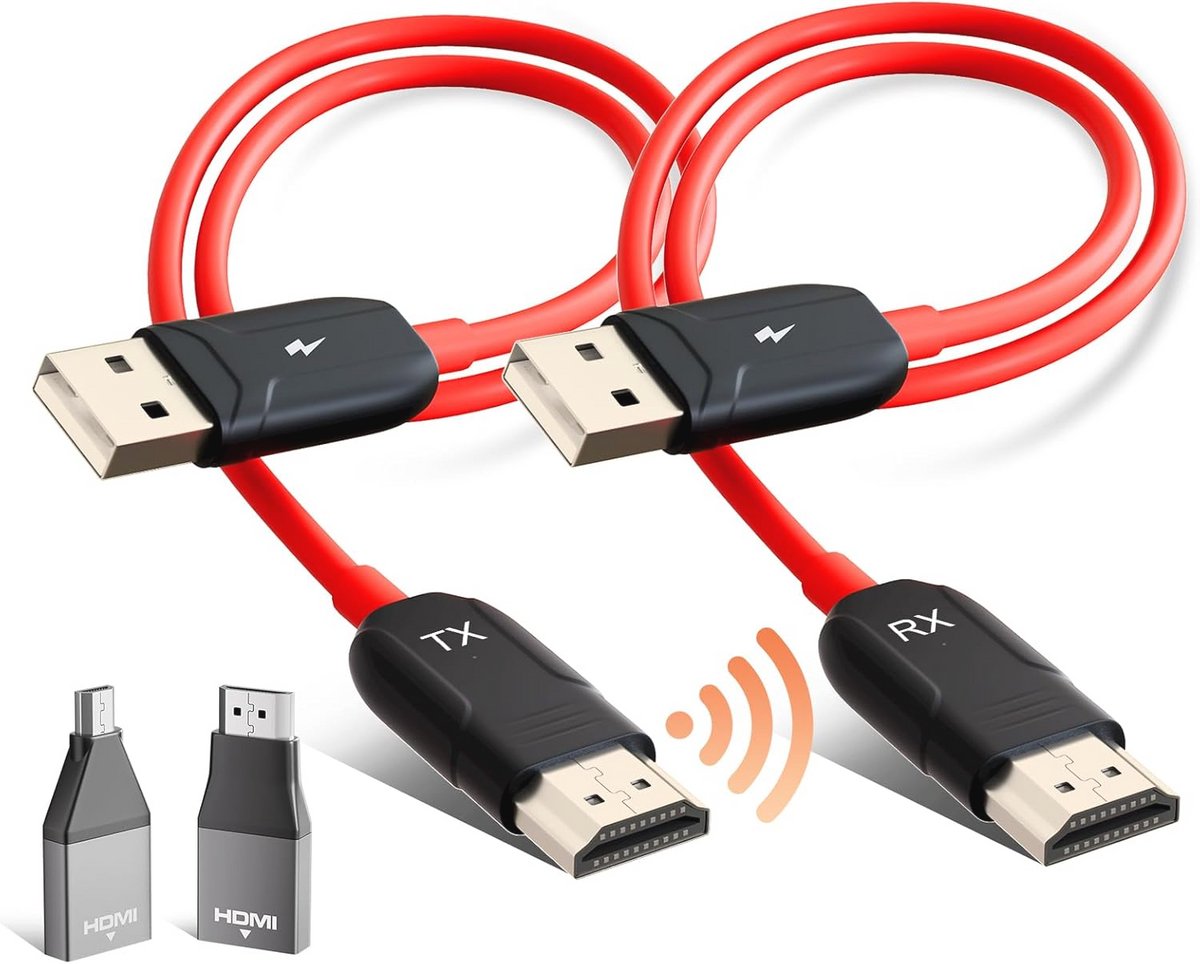 Draadloze HDMI-zender en ontvanger - 1080p HD Streaming voor Laptop, PC naar TV of Projector