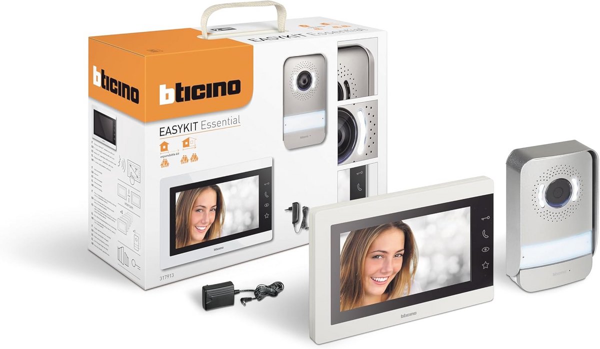 Video-intercom 7 inch voor gezinnen met 2-draads installatie en externe knop