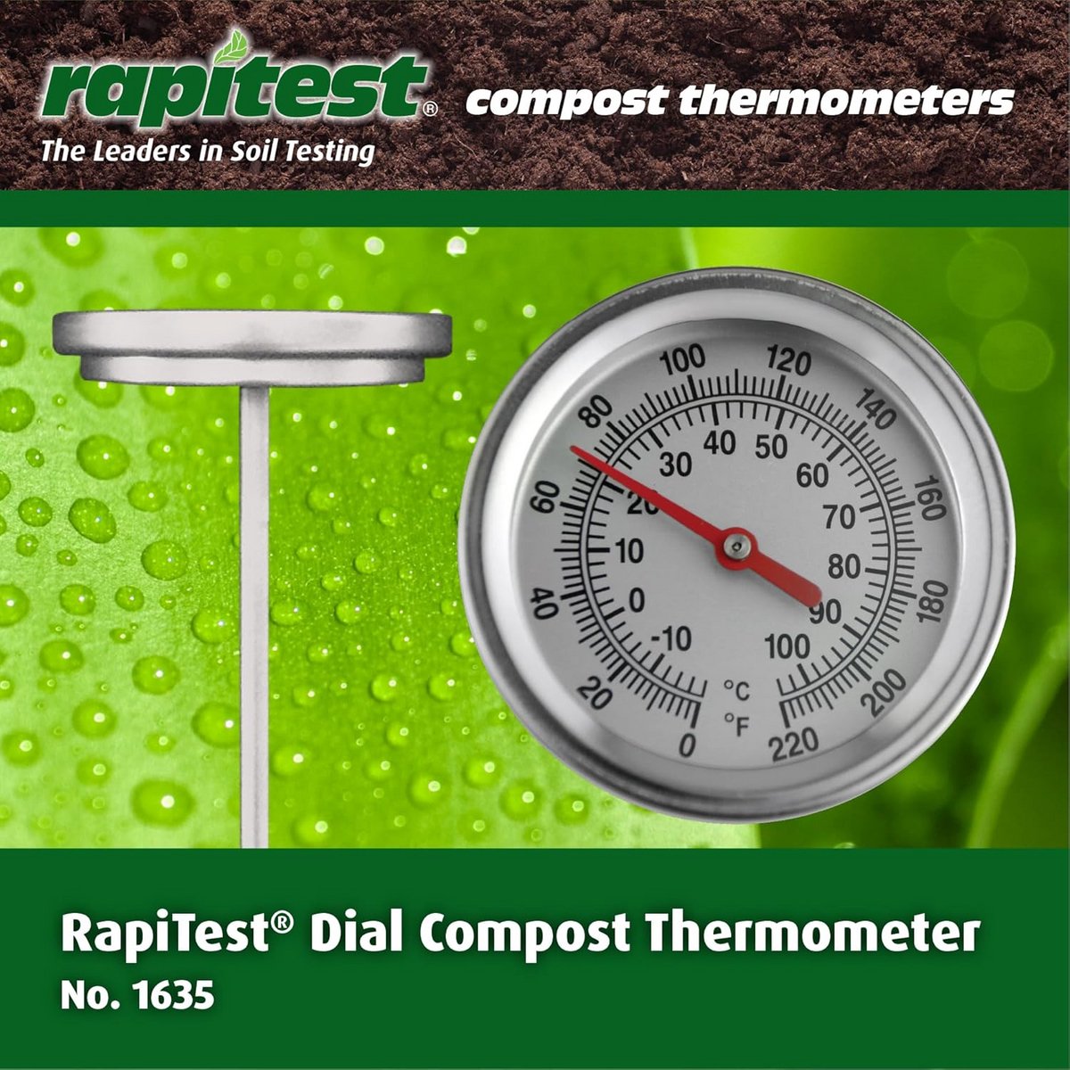 Compost Thermometer RVS - Nauwkeurige Temperatuurmeter voor Composthoop