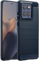 imoshion Hoesje - Geschikt voor Motorola Edge 60 Fusion - Brushed Backcover - Donkerblauw