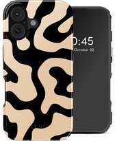 Selencia Hoesje - Geschikt voor Apple iPhone 17 - Backcover geschikt voor MagSafe - Art Wave Black