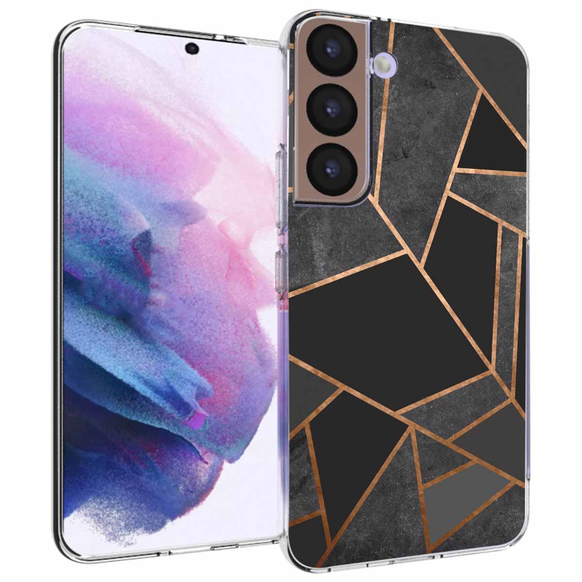 imoshion Hoesje - Geschikt voor Samsung Galaxy S22 - Design hoesje - Black Graphic