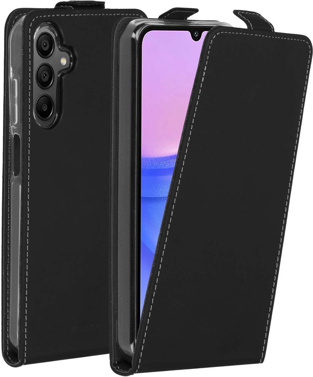 Accezz Hoesje - Geschikt voor Samsung Galaxy A15 (4G) / A15 (5G) - Flipcase - Zwart