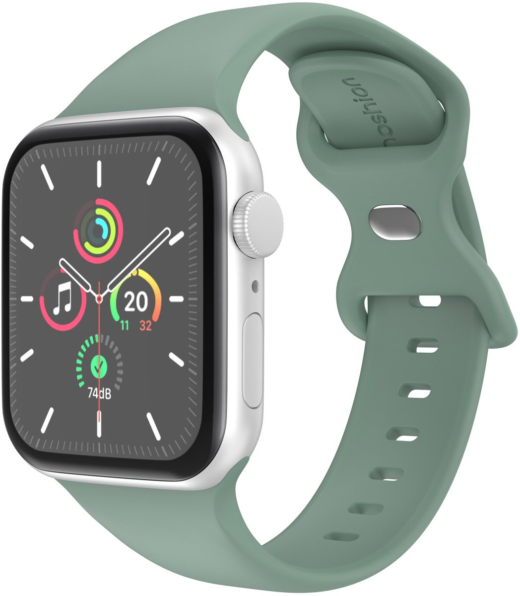 iMoshion Siliconen⁺ bandje geschikt geschikt voor Apple Watch Series 1 / 2 / 3 / 4 / 5 / 6 / 7 / 8 / 9 / SE - 38 / 40 / 41 mm - Pine - Maat S/M