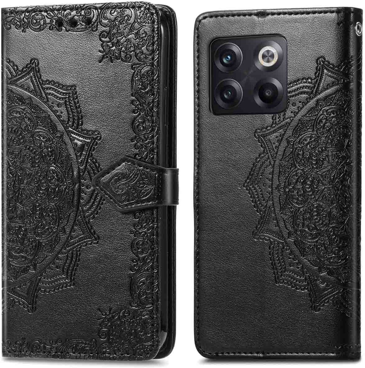 imoshion Hoesje - Geschikt voor OnePlus 10T - Mandala Bookcase - Zwart