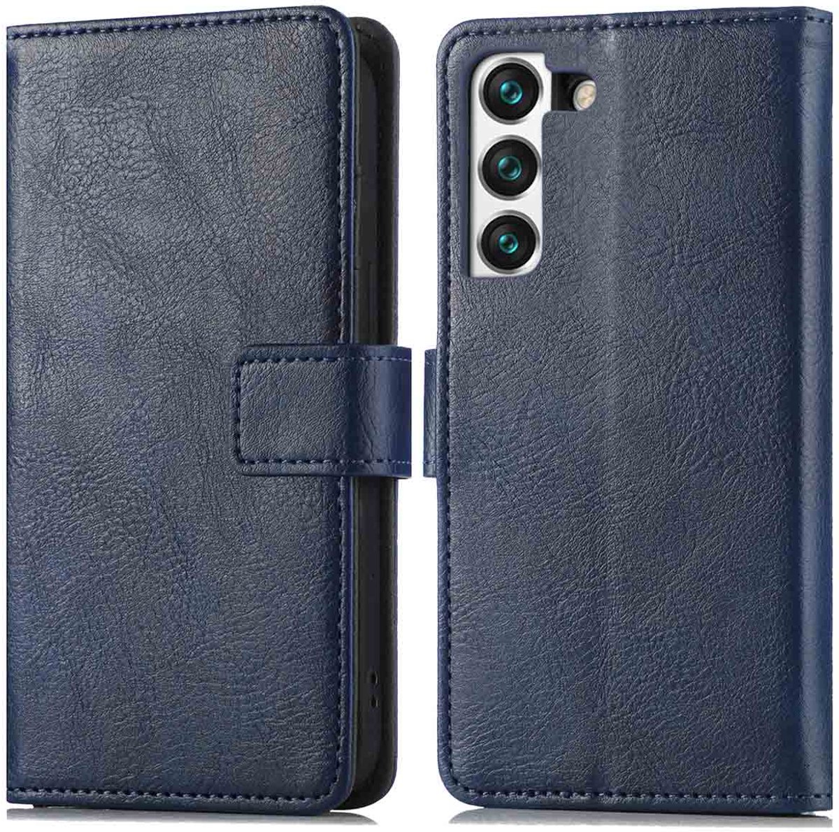 imoshion Hoesje - Geschikt voor Samsung Galaxy S22 - Luxe Bookcase - Donkerblauw