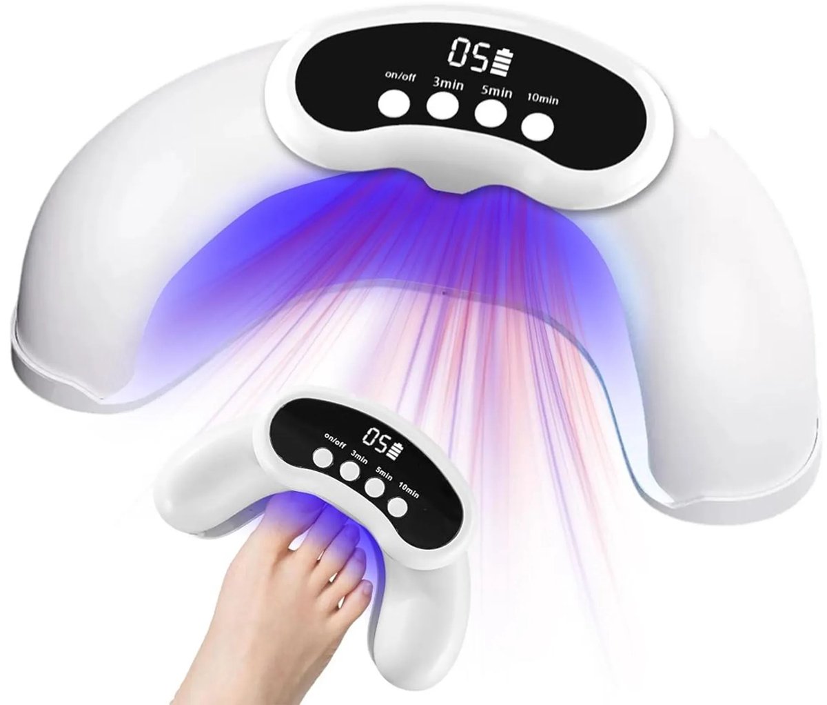 Laserapparaat, geschikt voor onychomycose, 30 LED-lampjes, zeer efficiënte koudlasertherapie, geschikt voor vinger- en teennagels.
