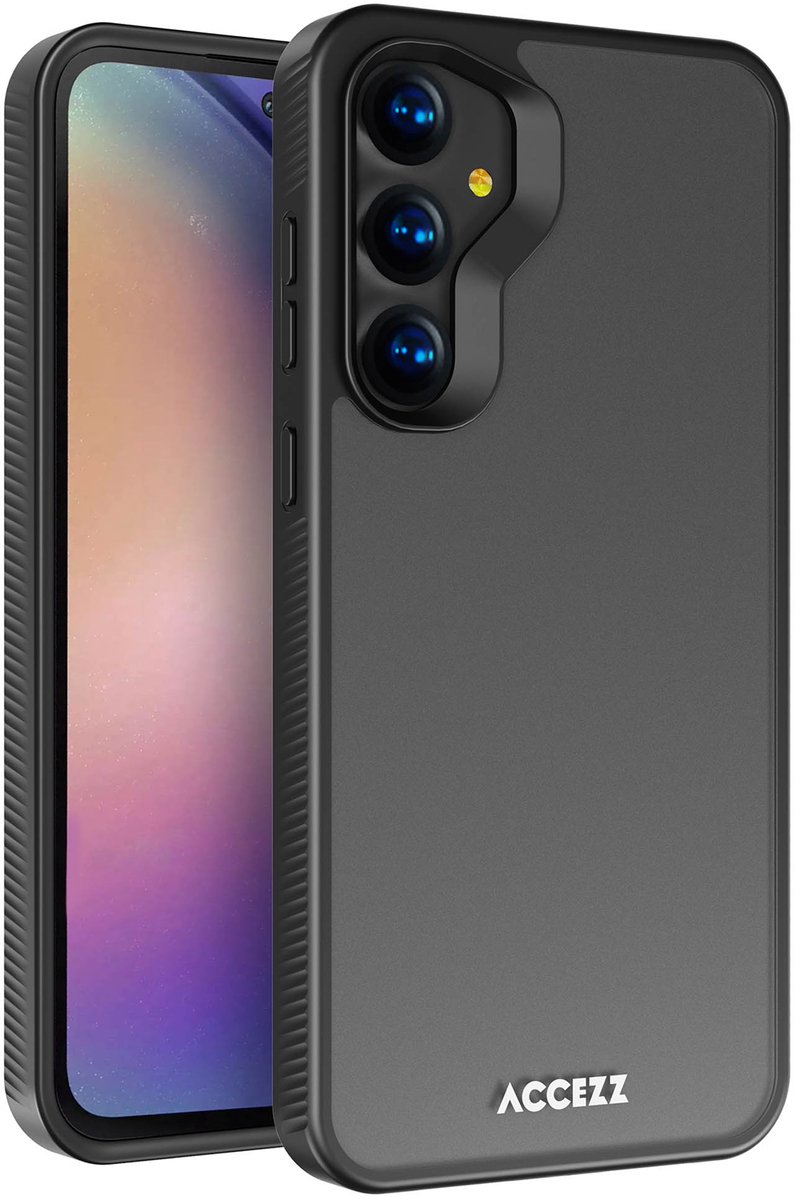 Accezz Hoesje Geschikt voor Samsung Galaxy A55 Hoesje - Accezz Rugged Frosted Backcover - zwart