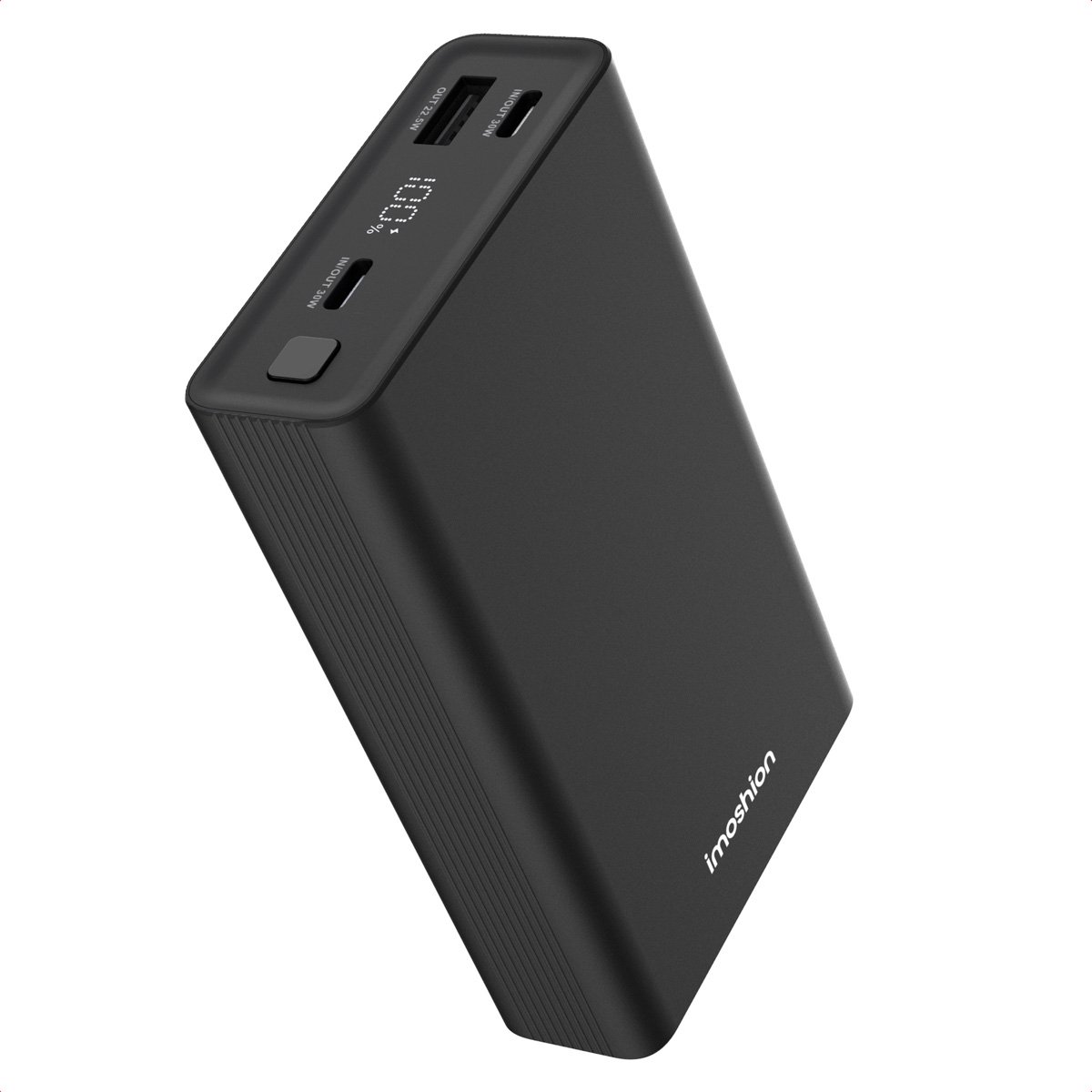 imoshion Powerbank 20000 mAh 30W Snellader Zwart