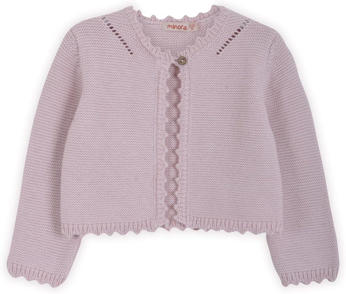 Gebreid Babyvestje met Pompons - Katoenmix voor Baby's (0-12 maanden)