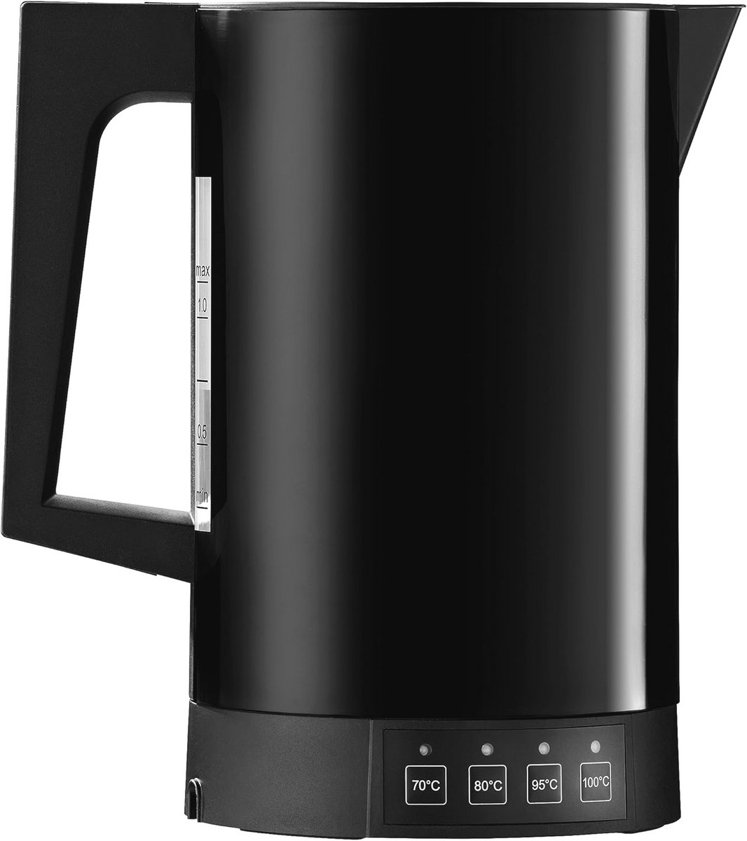 ritter fontana 5 electric kettle with temperature selection, made in Germany, black