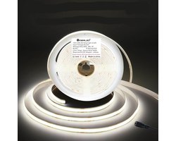 LED Strip 10 m/Roll, DC24 V, 4000 K, Natural White, Dimmable, Flexible, High Density, Even Light, 7680 Lumens, for Additional Lighting (without 24 V Power Supply and Controller)