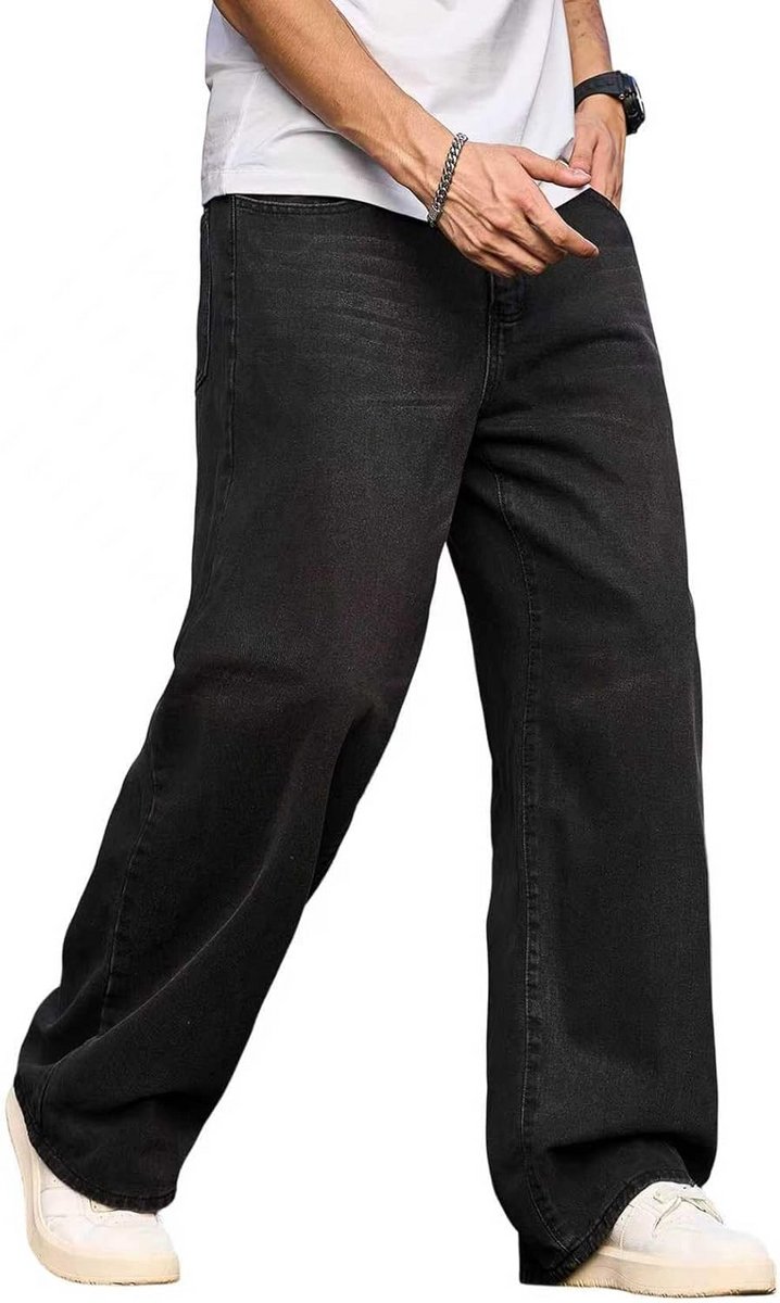 Heren Baggy Jeans - Wijde Pijpen Streetwear Denim Broek