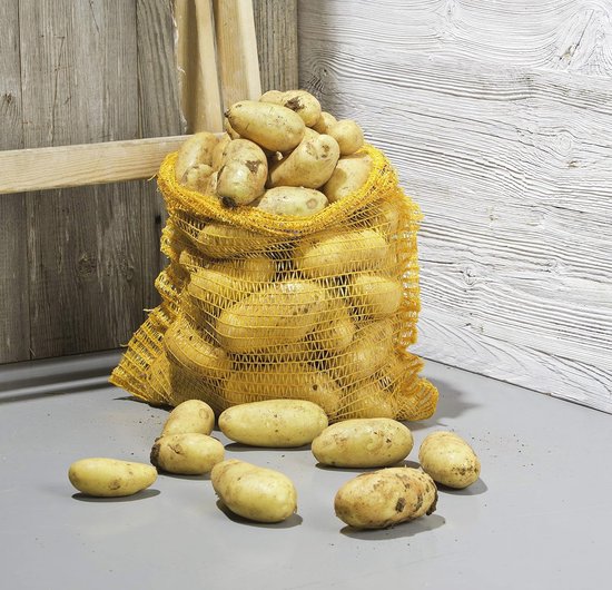 Netzakken voor Aardappelen, Uien, Groenten en Haardhout - 10 Stuks, Oranje - 40 x 60 cm van Merkloos	 — afbeelding 3