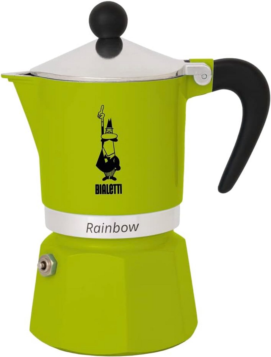 Gekleurd Aluminium Koffiezetapparaat voor 3 Kopjes - Regenboog Design