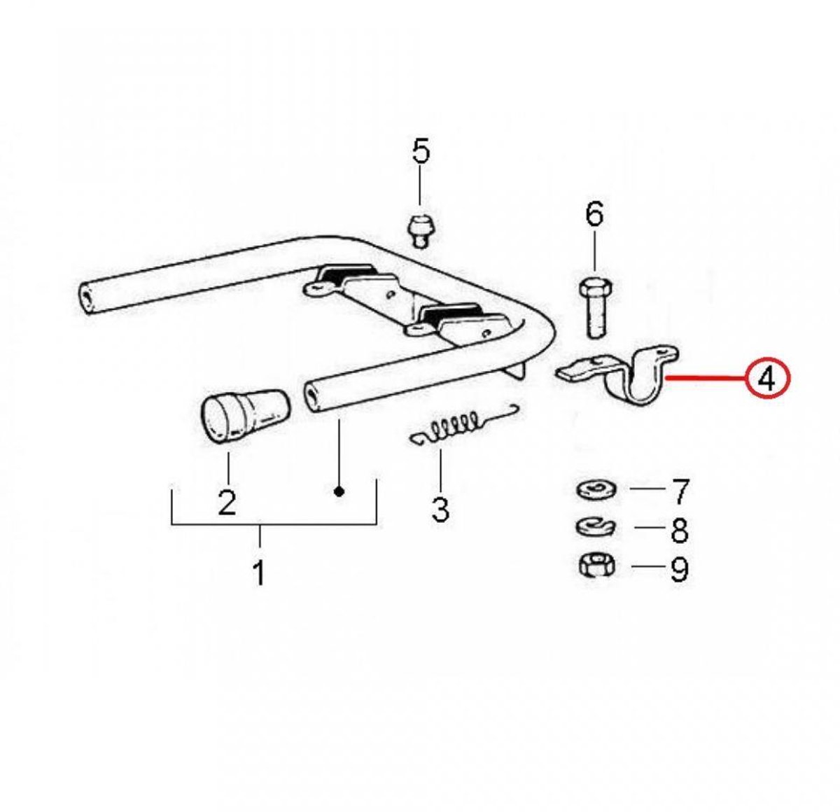 Support divers RMS pour Scooter 610366M Neuf