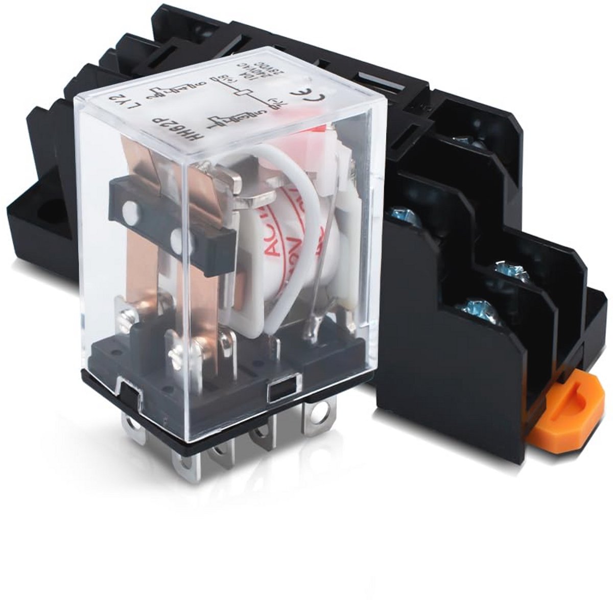 8-Pin AC 220V Elektromagnetische Power Relais - 5A Spoel Relais met Sok Base