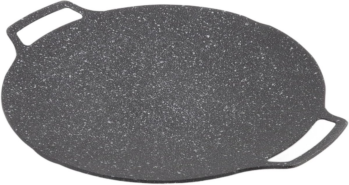 Ronde Antiaanbak Grillpan voor Koreaanse BBQ - Rookvrij & Draagbaar - 33cm