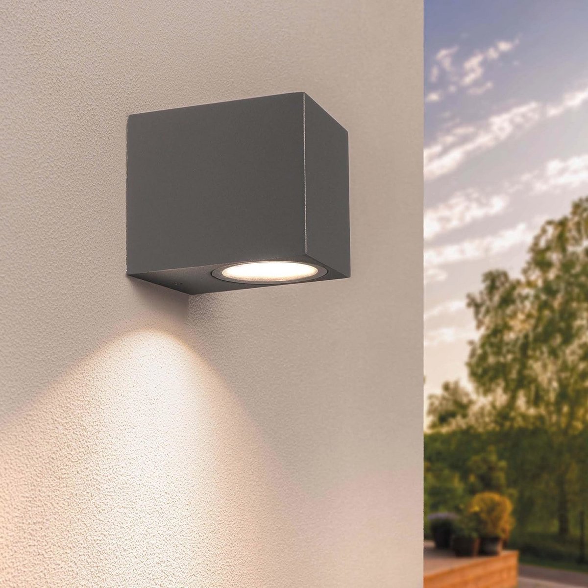 LED Wandlamp Vierkant - Buitenverlichting, Spatwaterdicht, GU10, Moderne Tuinverlichting, IP54