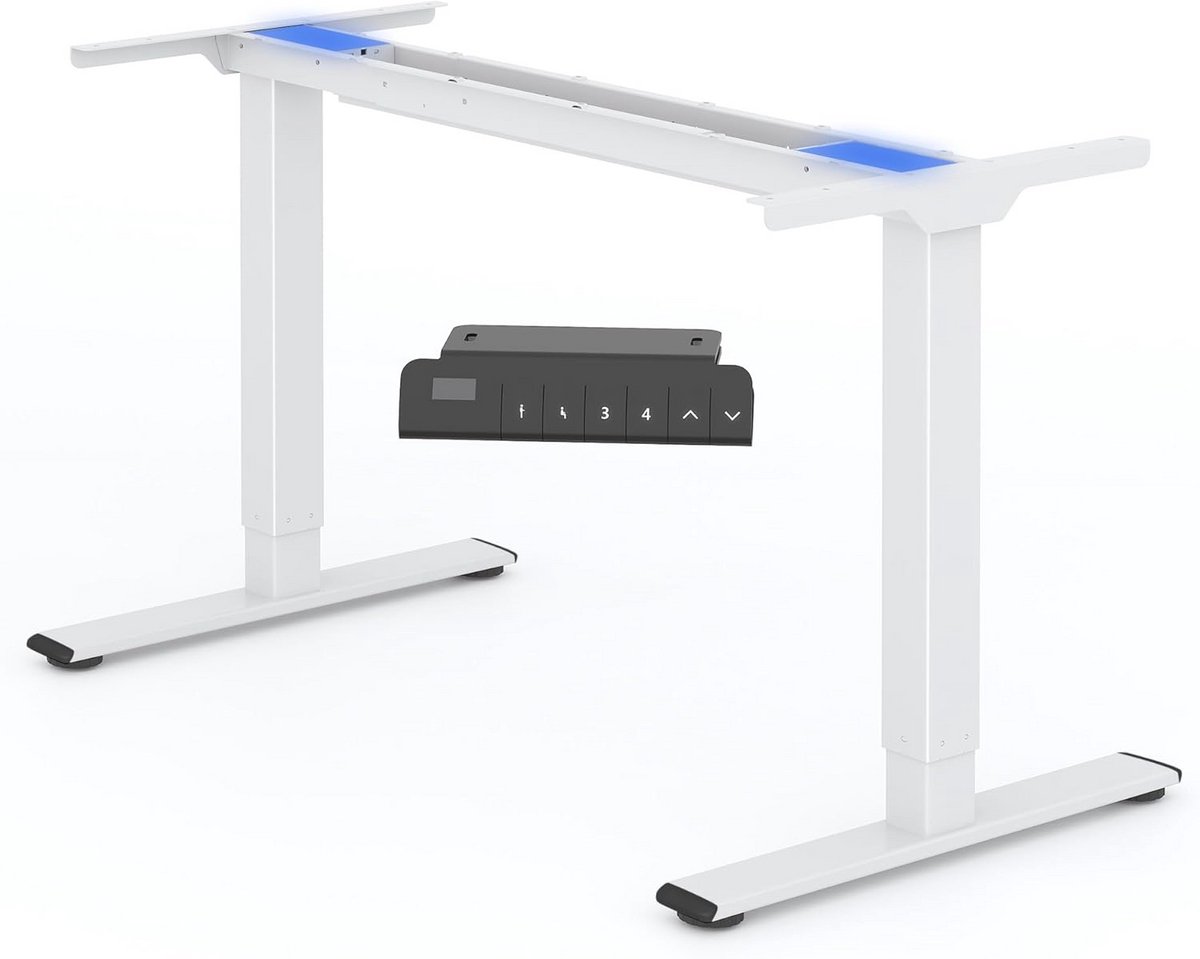 Elektrisch in hoogte verstelbaar bureau frame - Geheugenbediening en zachte start/stopsysteem (Zwart, 2-Wege tafel frame)