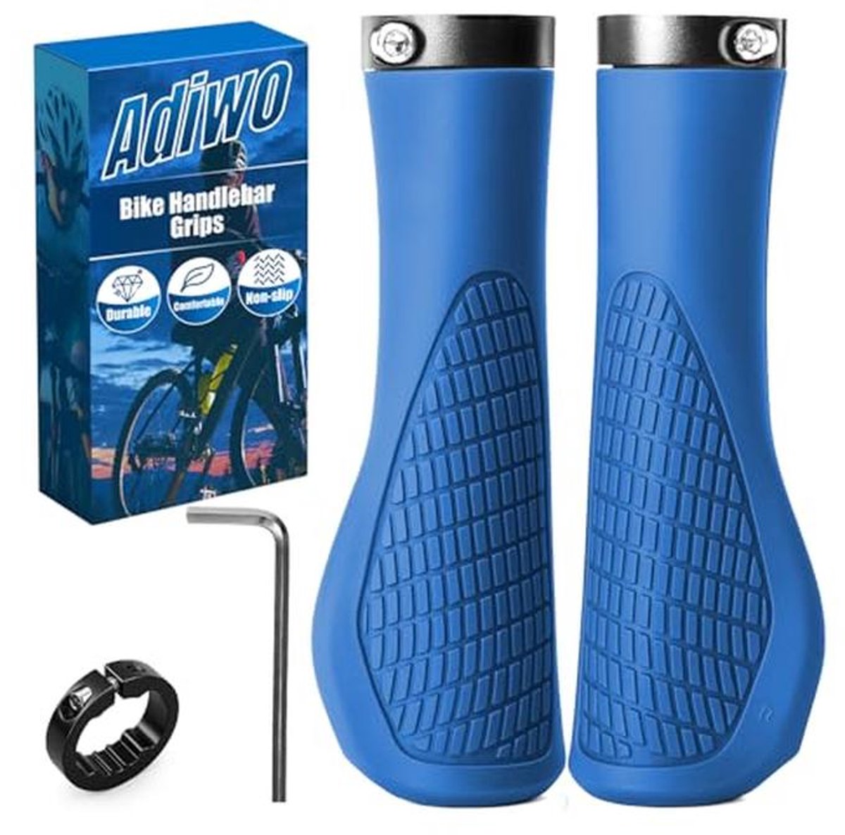 Ergonomische Fietshandgrepen voor 22,2 mm Stuur - Antislip, Snelle Montage, Geschikt voor Trekkingfiets, Racefiets, Stadsfiets, Vouwfiets en Mountainbike
