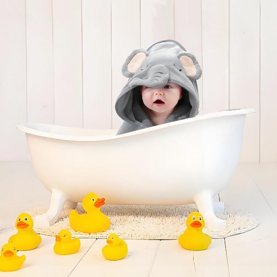 3-Pack Baby Baddoeken met Capuchon 80x80 cm - Zacht en Absorberend van Merkloos — afbeelding 2