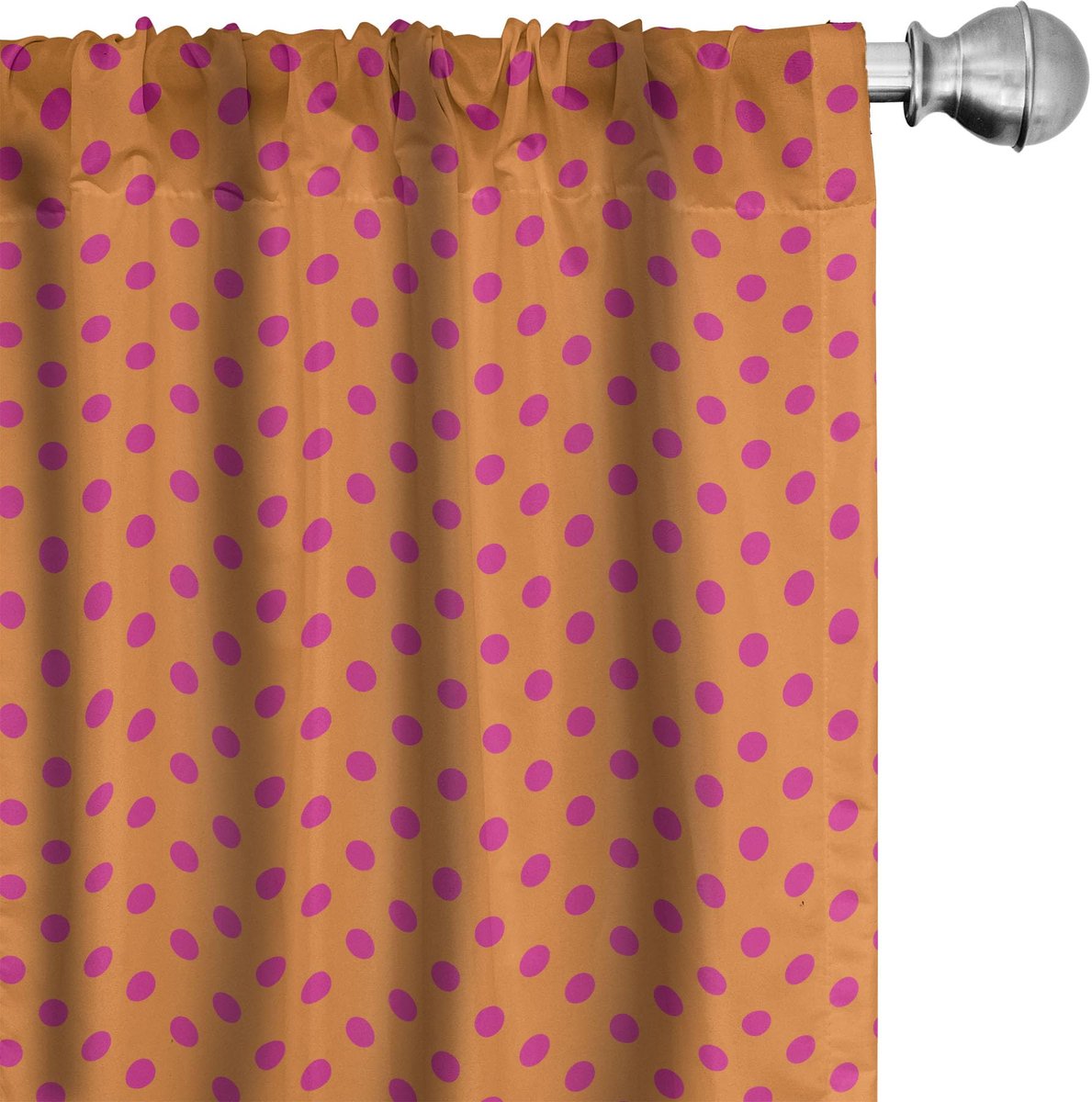 ABAKUHAUS oranje – roze voorhangen 2-delige set 75x225 cm – microvezel