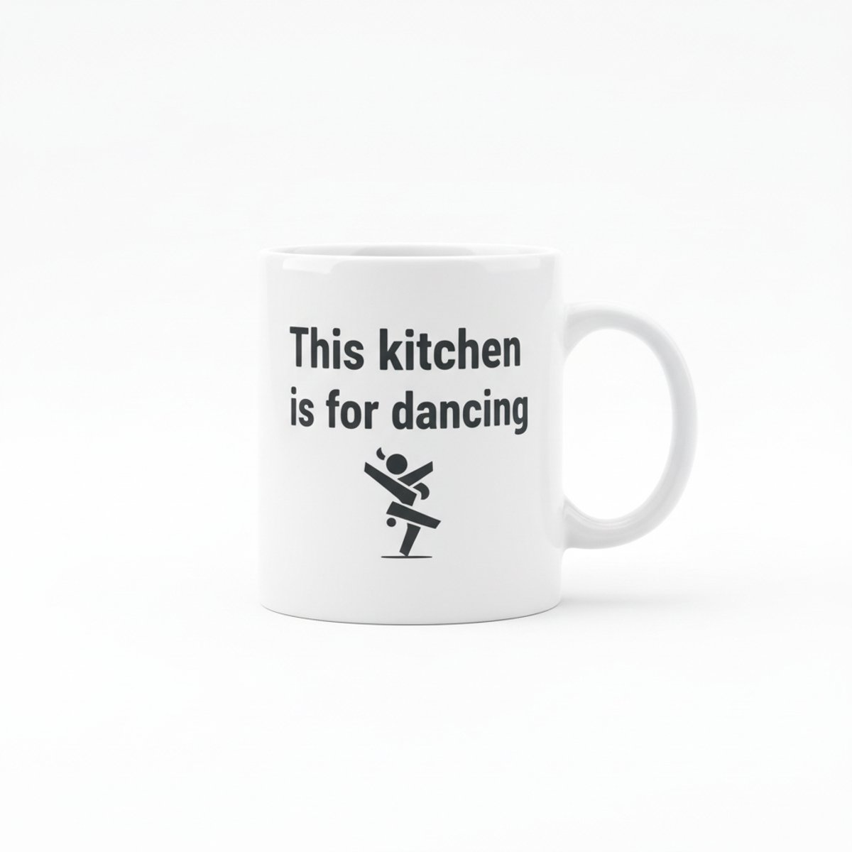 This Kitchen Is for Dancing Koffiemok 330 ml – Leuke Keuken Tekst Cadeau Mok