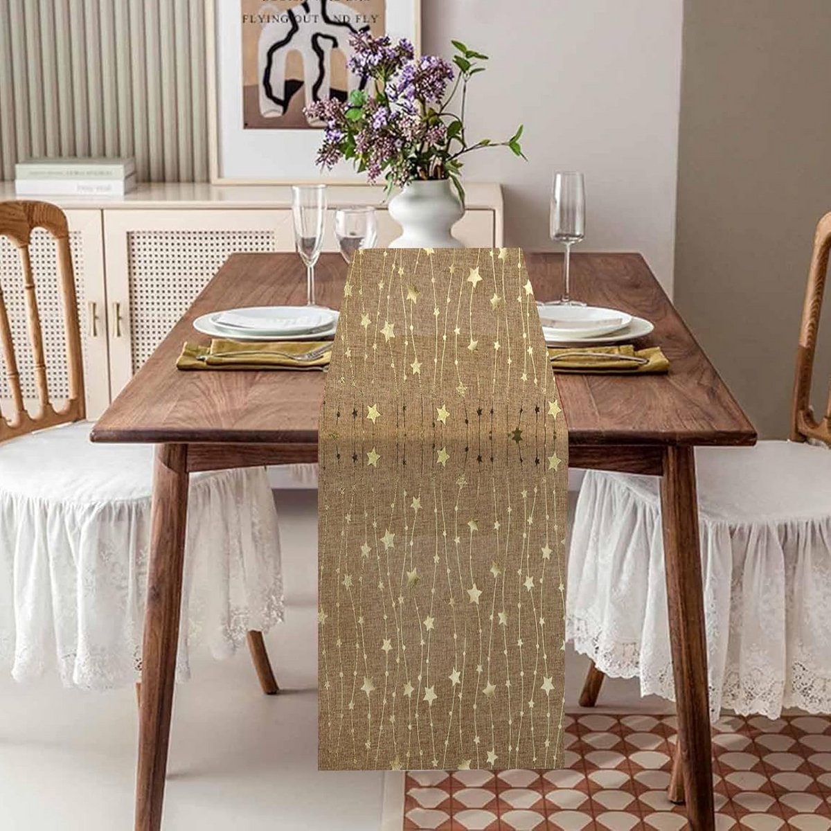 Kerst Tafelloper Decoratie Tafel Runner voor Eettafel Keuken Kerstmis