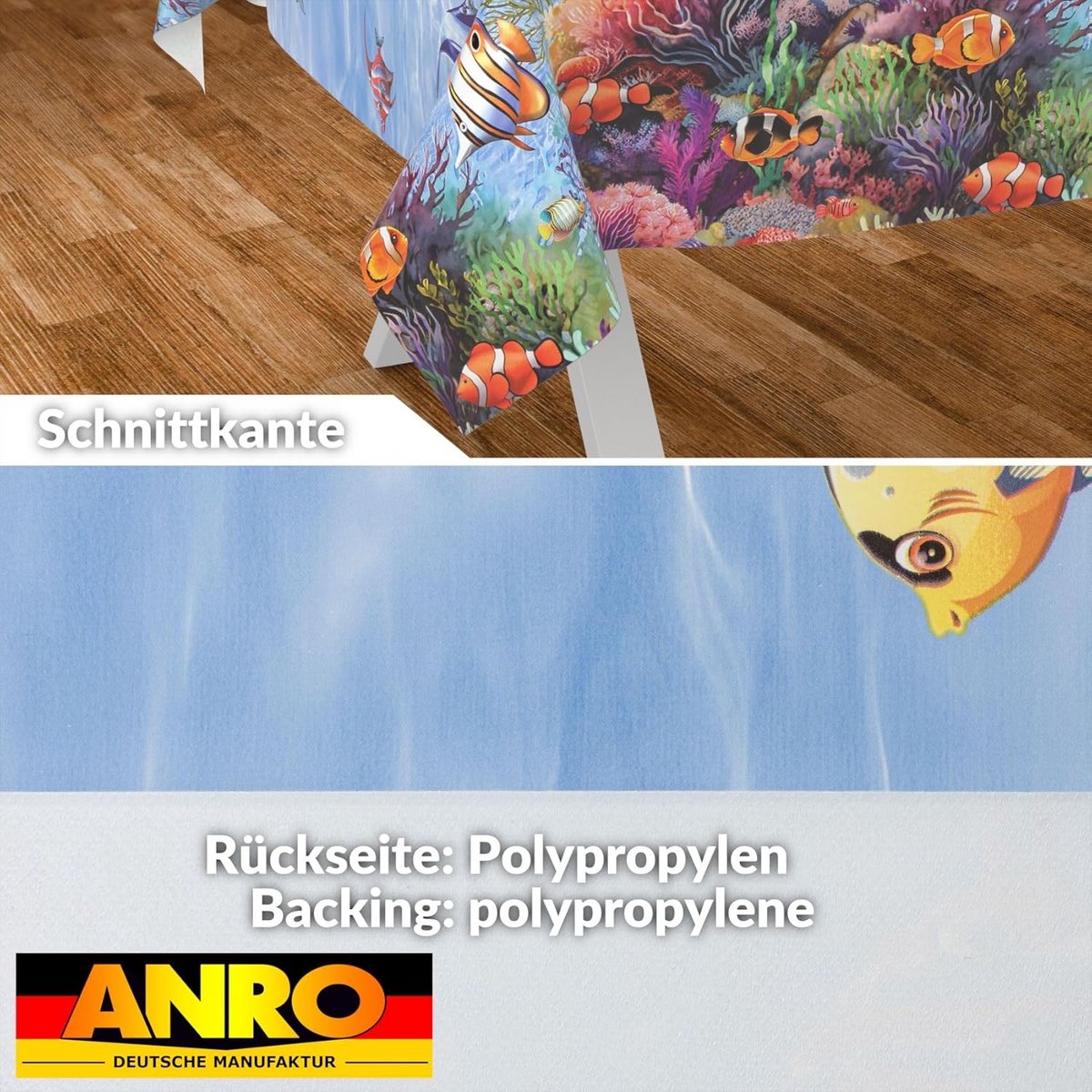 Wasbaar tafelkleed voor binnen en buiten 300x140cm, afwasbaar en vuilafstotend
