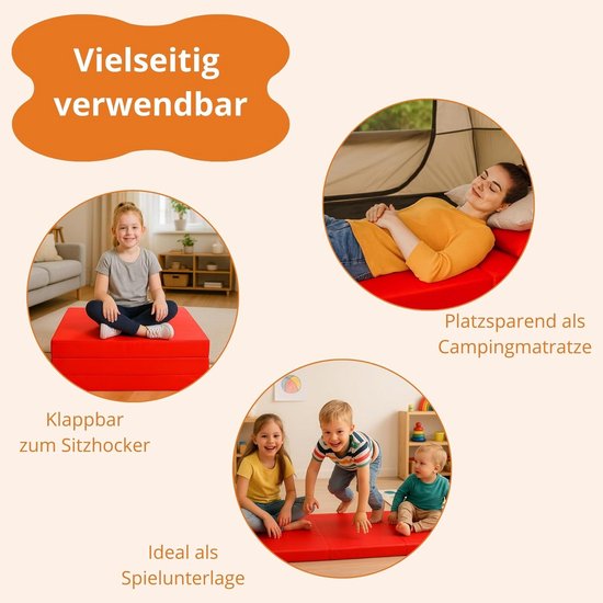 Opvouwbaar Logeer- en Noodmatras - Campingmatras & Slaapstoel - Wasbaar Hoes - 65x196 cm — afbeelding 3