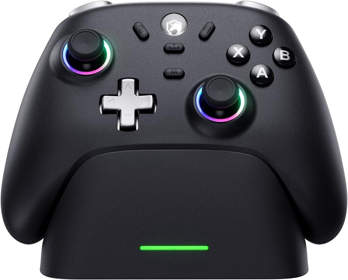 Draadloze Gaming Controller met Laadstation en Hall Joysticks - 2.4GHz, Bluetooth & Kabel