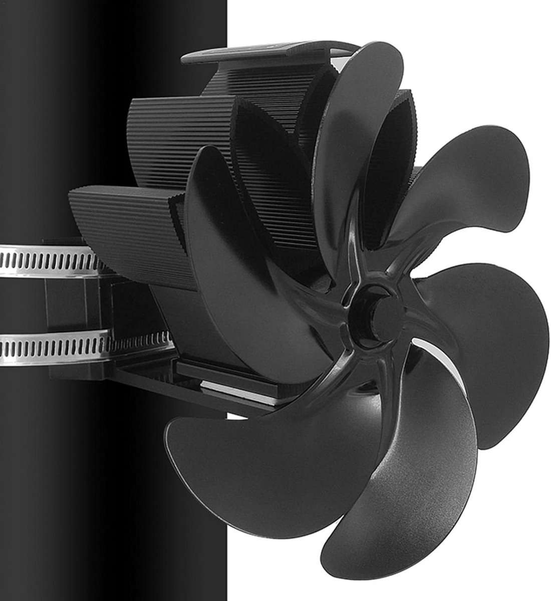 Stille Warmte Aangedreven Ventilator voor Houtkachel en Open Haard - 6 Bladen