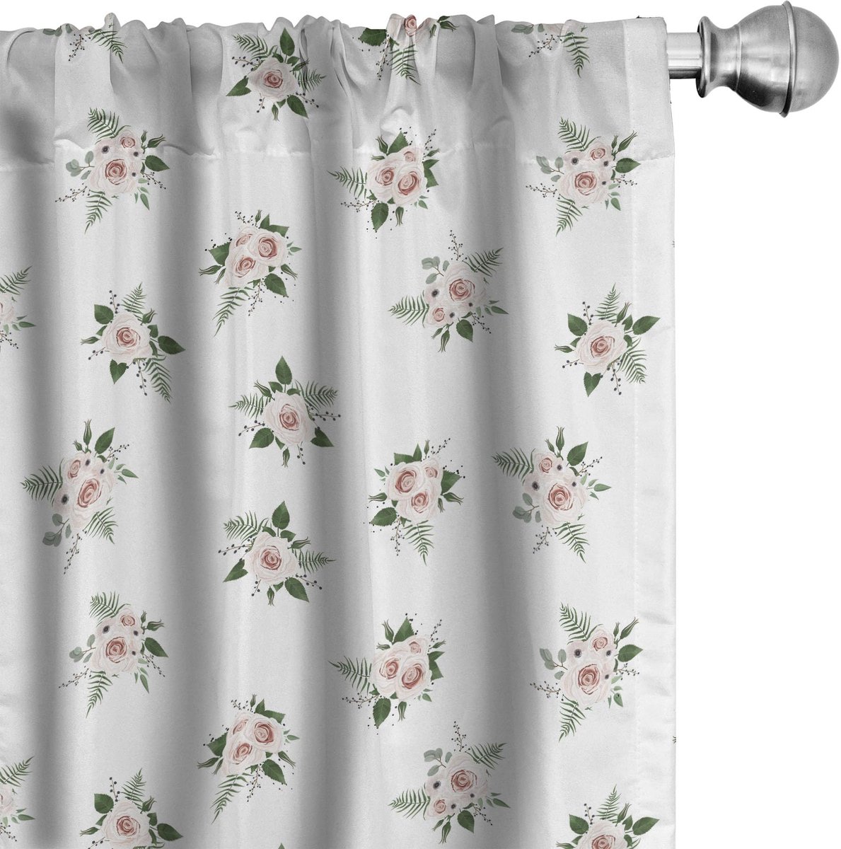 ABAKUHAUS Gordijnen – 2x75x175 cm – microvezel – Resedagroen/Blush