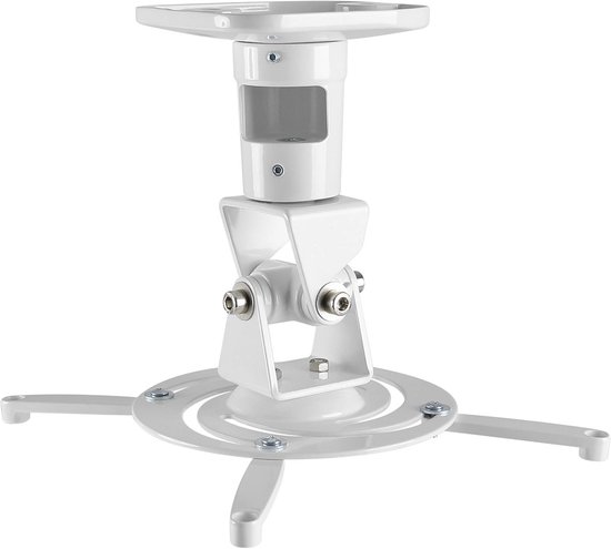 FSWWSF Universele Plafondbeugel Voor Beamer – Zilver – Kantelbaar Tot 90° En 360° Draaibaar – Draagkracht 5 Kg – Met Kabelmanagement