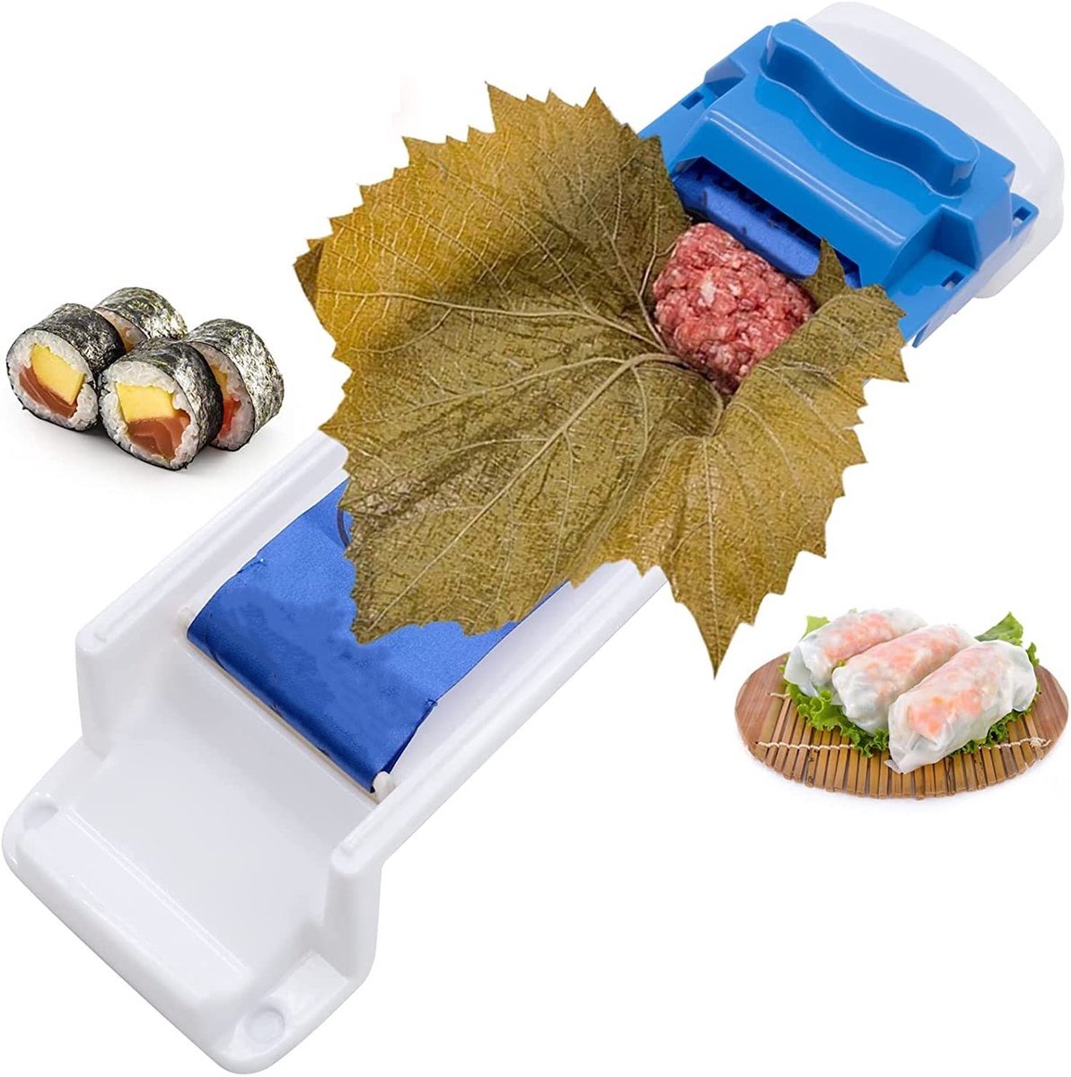 Stunq® LATRAT Rolmachine, wijnbladeren, roller, groente vlees, roller, gereedschap, sushi bladeren, gereedschap, doe-het-zelf groente vlees rolling gereedschap