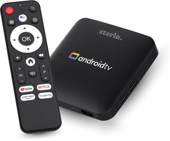 Android TV Box 4K HDR – Android 14 – Chromecast – 8K Decoding – Google Assistant – Snelle WiFi