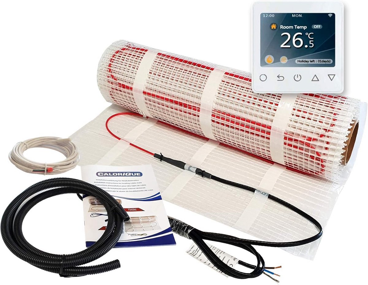 Elektrische Verwarmingskabelmat met WiFi Thermostaat voor Vloerverwarming 150W/m²