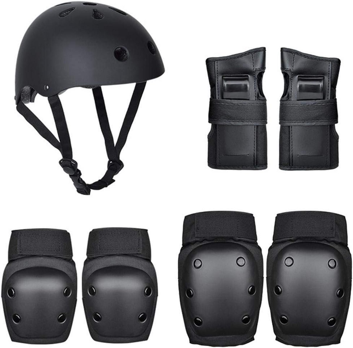 Veiligheidsbeschermingsset 7-in-1 voor Kinderen en Volwassenen – Helm, Knie-, Elleboog- en Polsbeschermers voor Fietsen en Scooter Veiligheidsbeschermingsset 7-in-1 voor Kinderen en Volwassenen – Helm, Knie-, Elleboog- en Polsbeschermers voor Fietsen en Scooter