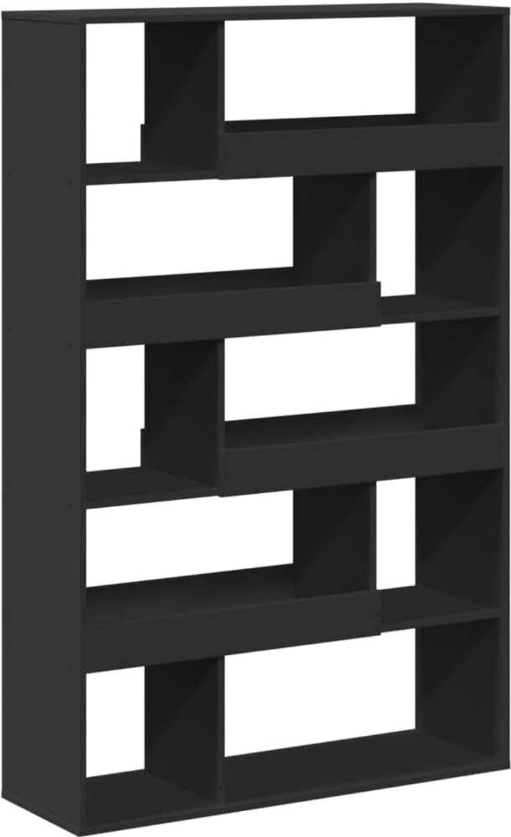 Boekenkast Zwart Hout 100x33x157 cm Industrieel Open Vakkenkast