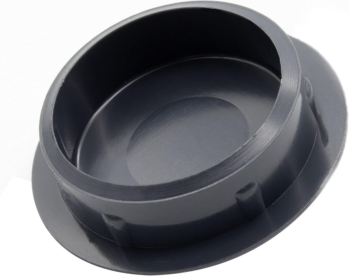 36 stuks afdekstoppen antraciet 30 x 25 mm - PE buisafdekking, kunststof dop voor Ø 25 mm boorgat
