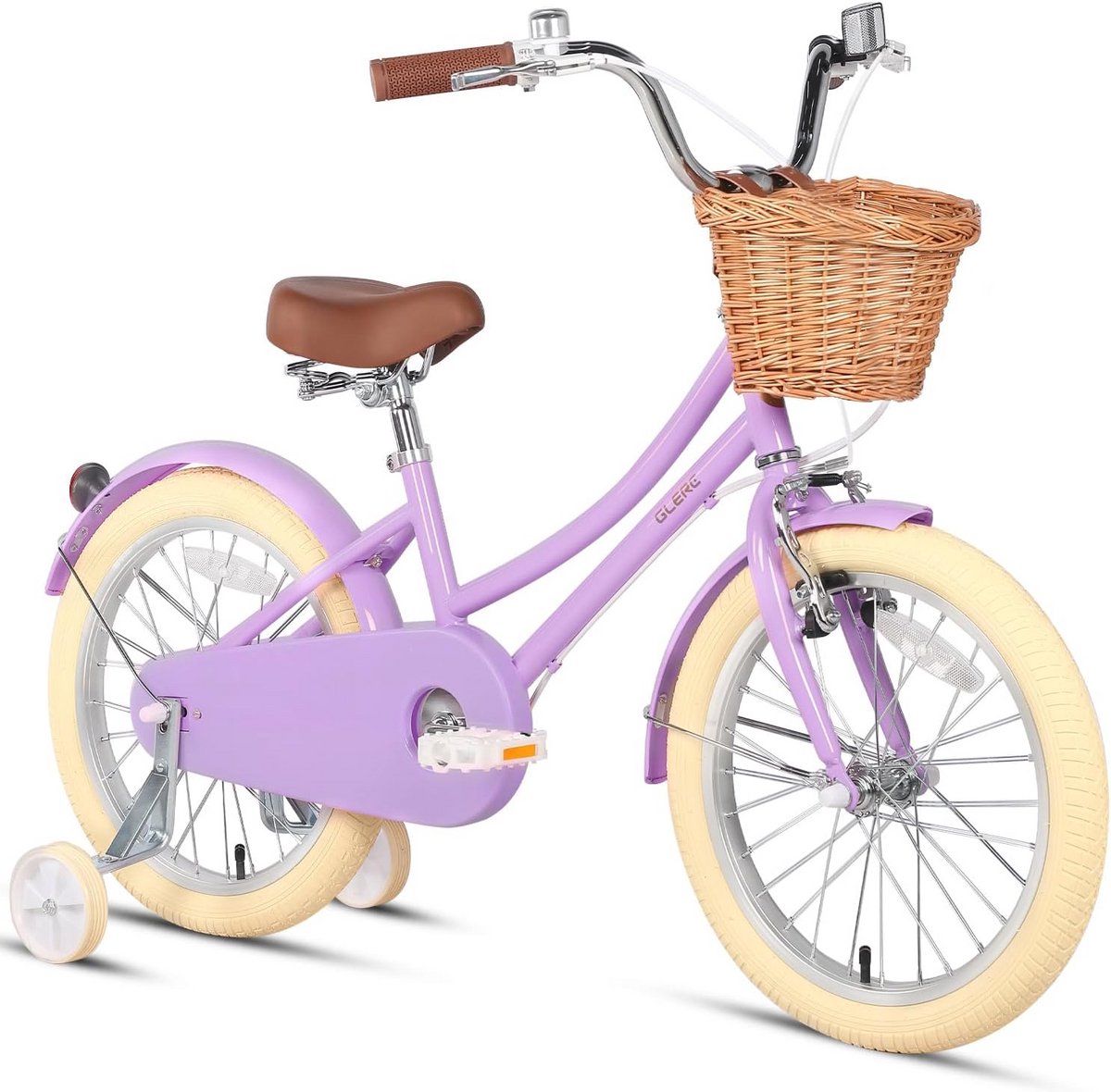 Meisjesfiets Met Mand en Stabilisatoren - Kinderfiets 12 t/m 20 Inch