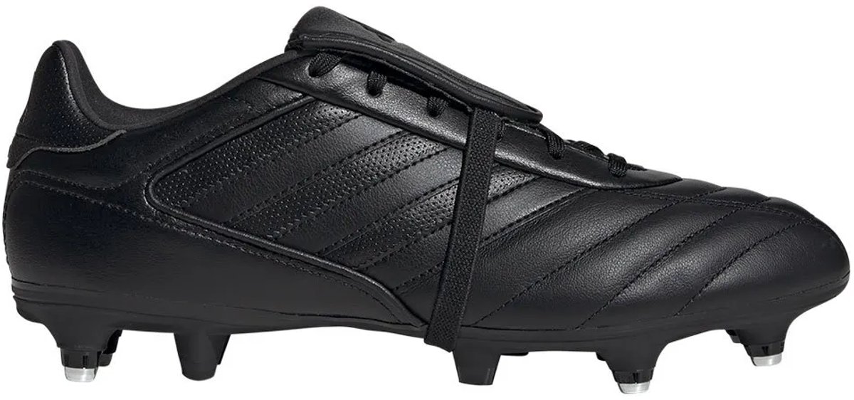 Zwarte Adidas Copa Gloro II SG voetbalschoenen, leren materiaal, klassieke stijl, met gerecyclede elementen, maat EU 41 1/3.