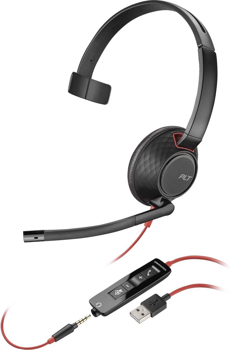 Stereo Headset met Microfoon voor PC en Mobiel USB-A en 3.5mm Aansluiting