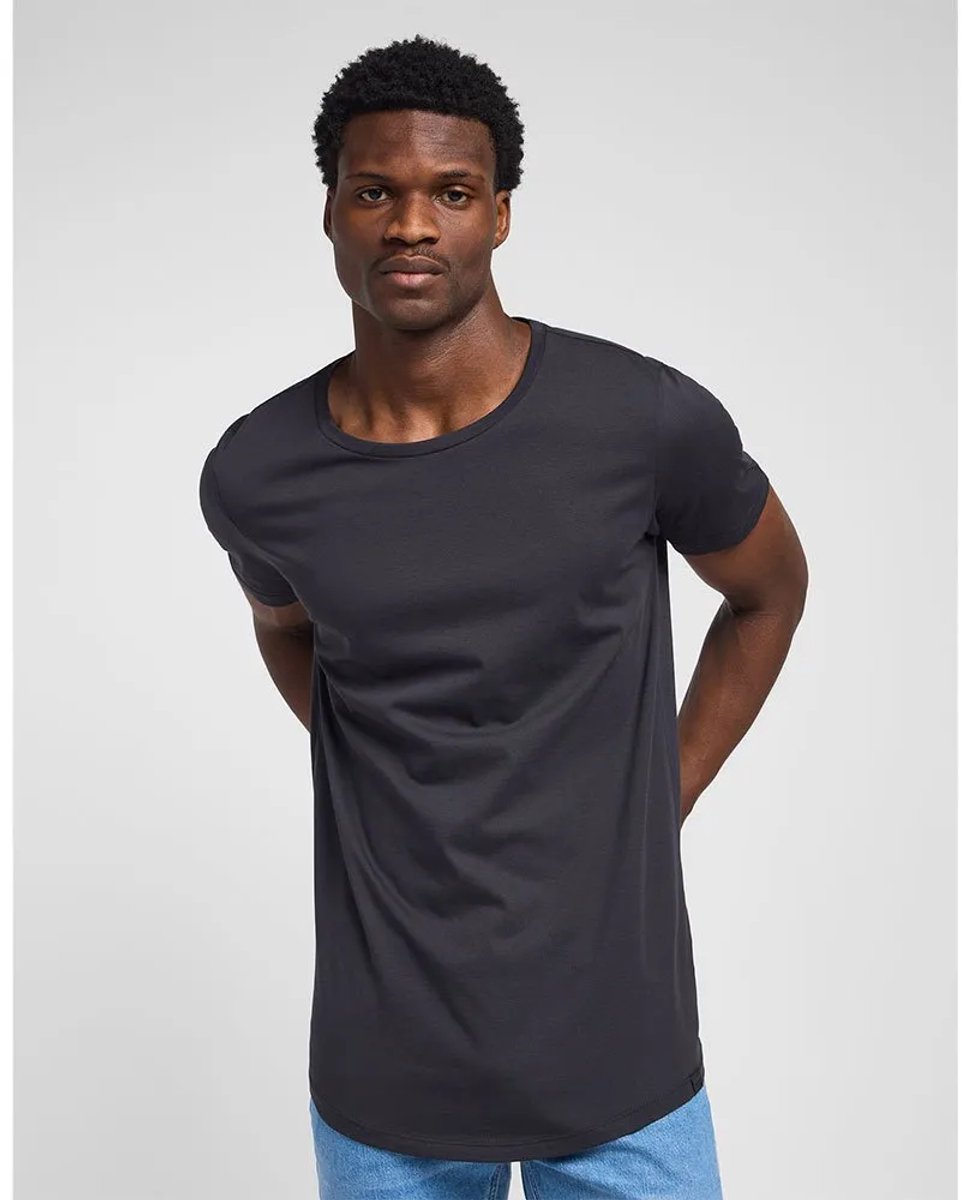 Lee Elongated T-shirt Met Korte Mouwen 2XL Regular Man Zwart