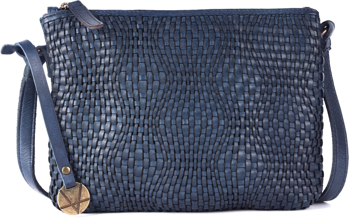 Echte Leren Crossbody Slingtas voor Dames – Trendy Casual en Kantoortas met Verstelbare Schouderband